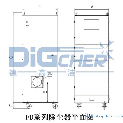 FD系列除塵器平面圖